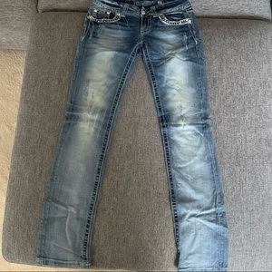 Miss me embellished straight leg jeans